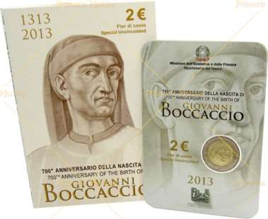 ITALIE 2013 Pièce 2 euros GIOVANNI BOCCACCIO -VILLERS COLLECTIONS